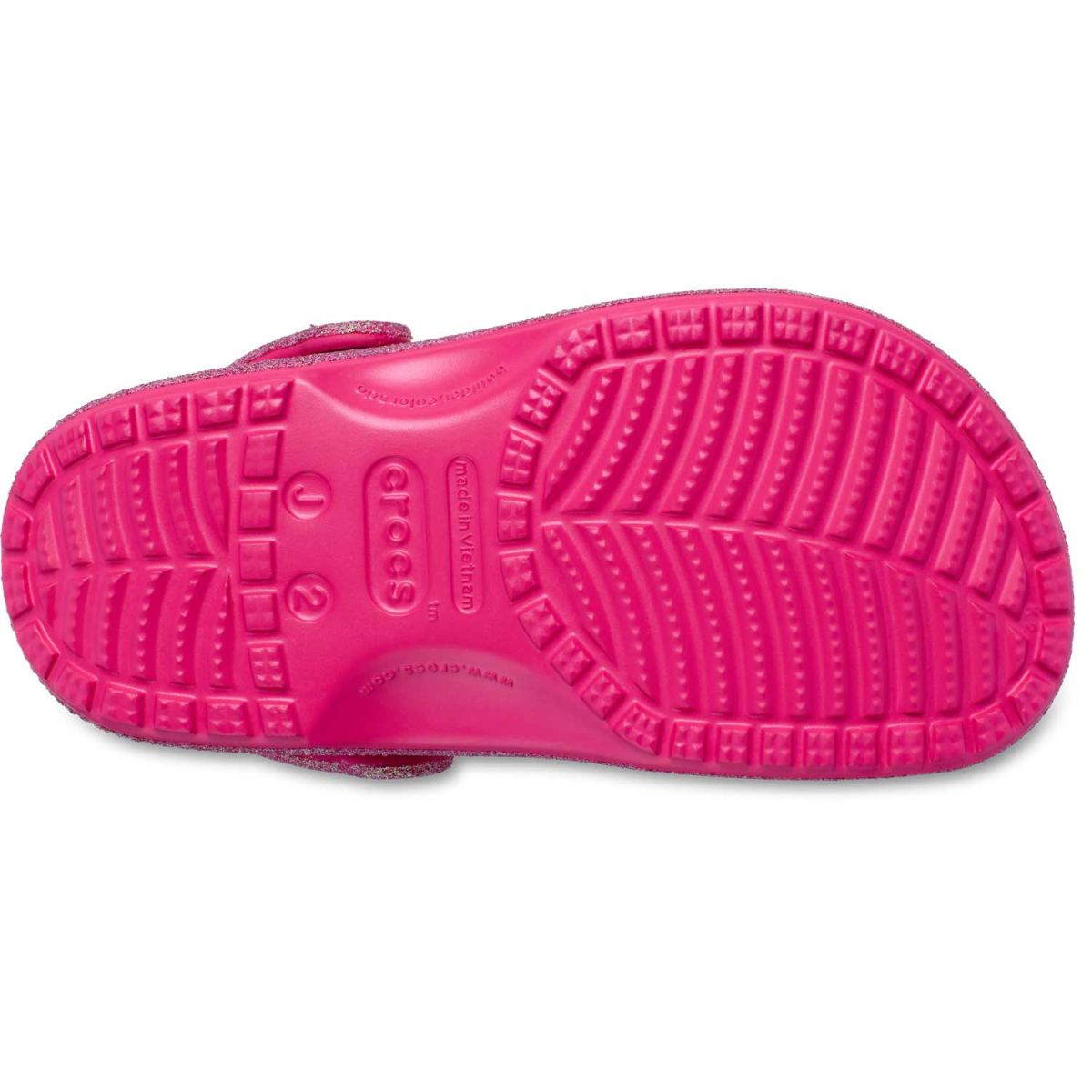 Crocs - Classic Glitter Kids - Mädchen Glitzer-Clogs - Pink/Glanz (Dragon Fruit) – Bild 5