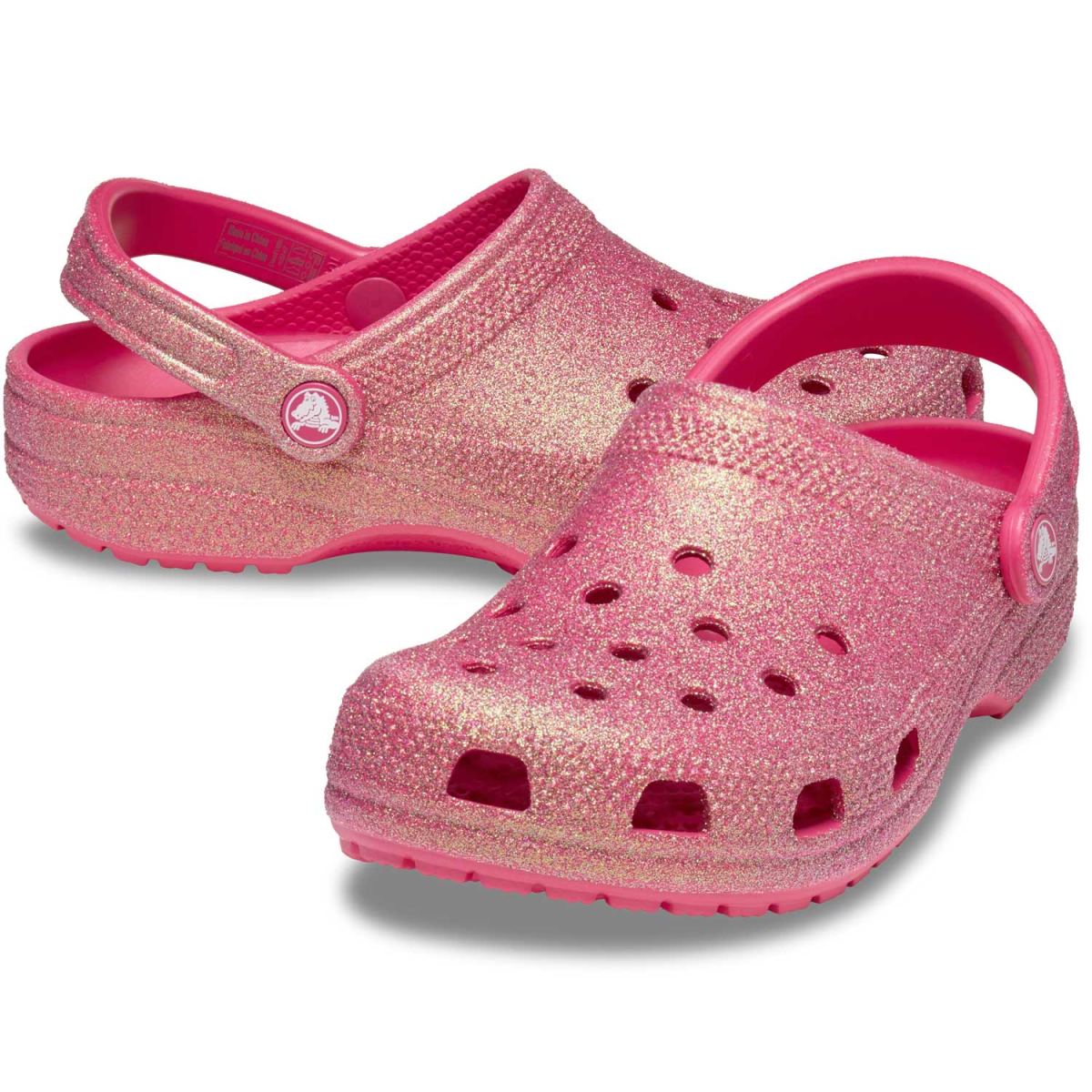 Crocs - Classic Iridescent Glitter - Damen Glitzer-Clogs - Dragon Fruit – Bild 3