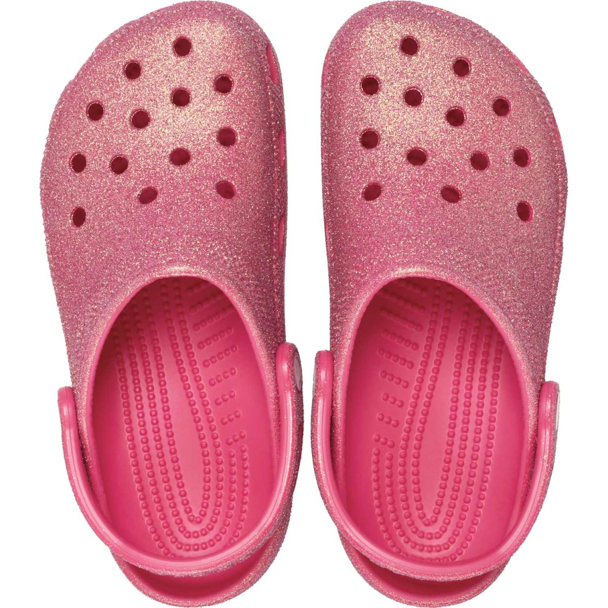 Crocs - Classic Iridescent Glitter - Damen Glitzer-Clogs - Dragon Fruit – Bild 4