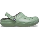 Crocs - Classic Lined - Unisex Clogs mit Futter - Moosgrün (Moss/Multi)