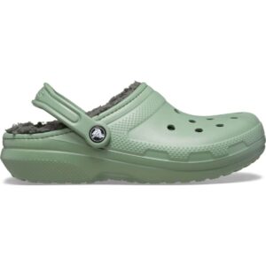Crocs - Classic Lined - Unisex Clogs mit Futter - Moosgrün (Moss/Multi)