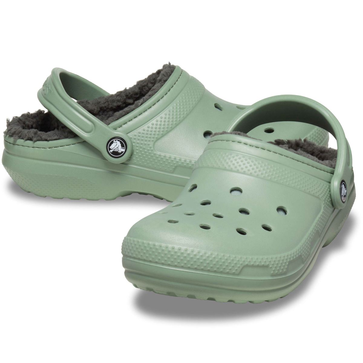 Crocs - Classic Lined - Unisex Clogs mit Futter - Moosgrün (Moss/Multi) – Bild 3