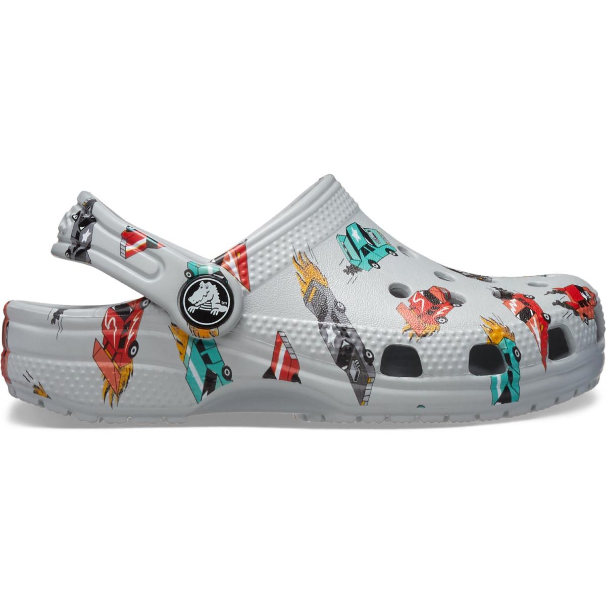 Crocs - Classic Race Cars Graphic Clog - Kleinkinder Sandale - Grau (Mirage/Multi)