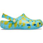 Crocs - Classic Fresh Fruits Clog - Damen Softe Pantoffel-Sandale - Hellblau/Gelb (Tinted Glass)