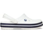 Crocs - Crocband - Unisex Sportive Clog-Sandalen - Weiß/Dunkelblau (White/White/Navy)