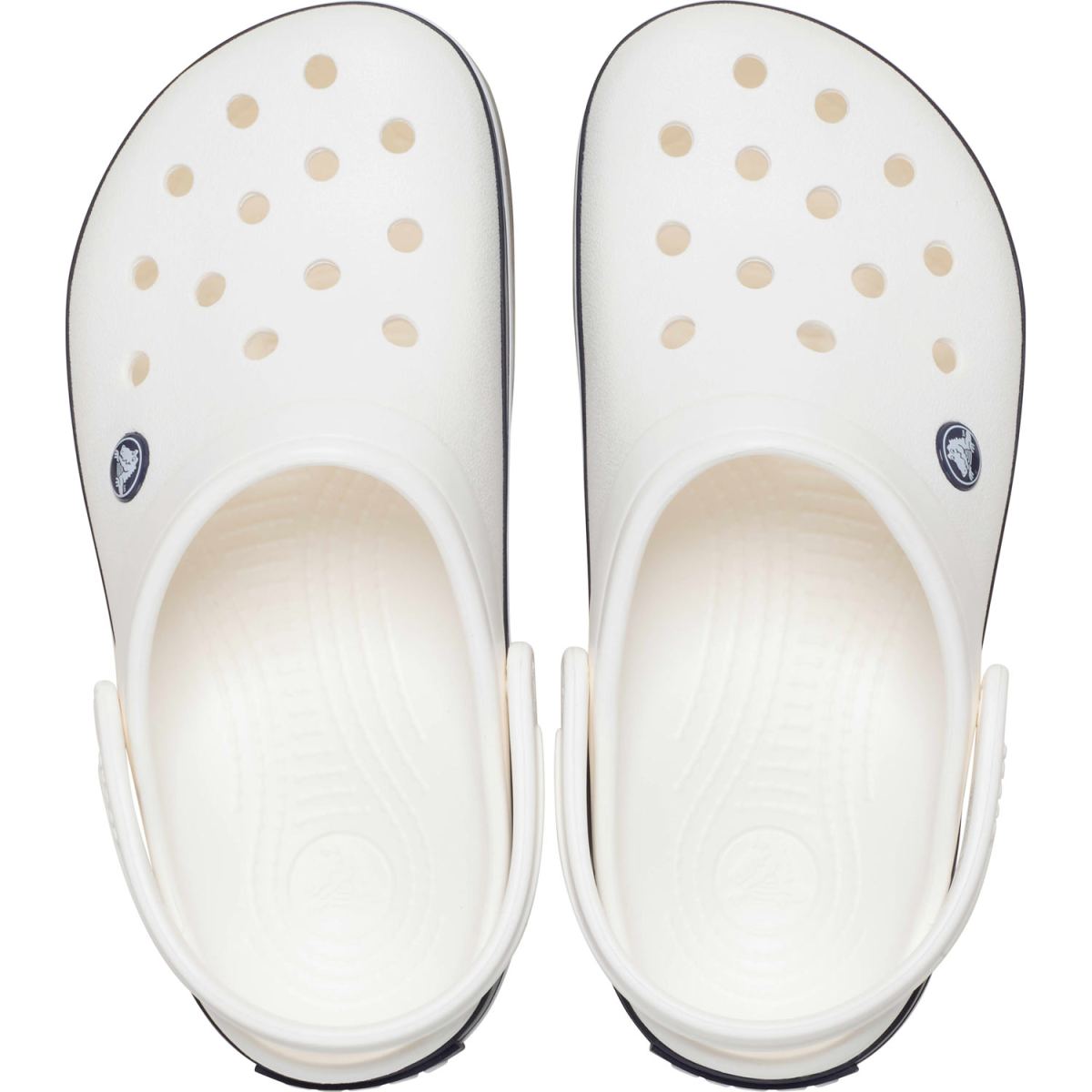 Crocs - Crocband - Unisex Sportive Clog-Sandalen - Weiß/Dunkelblau (White/White/Navy) – Bild 4