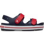 Crocs - Crocband Cruiser Sandal Toddler - Kleinkinder Aqua-Sandale - Dunkelblau/Rot (Navy/Varsity Red)