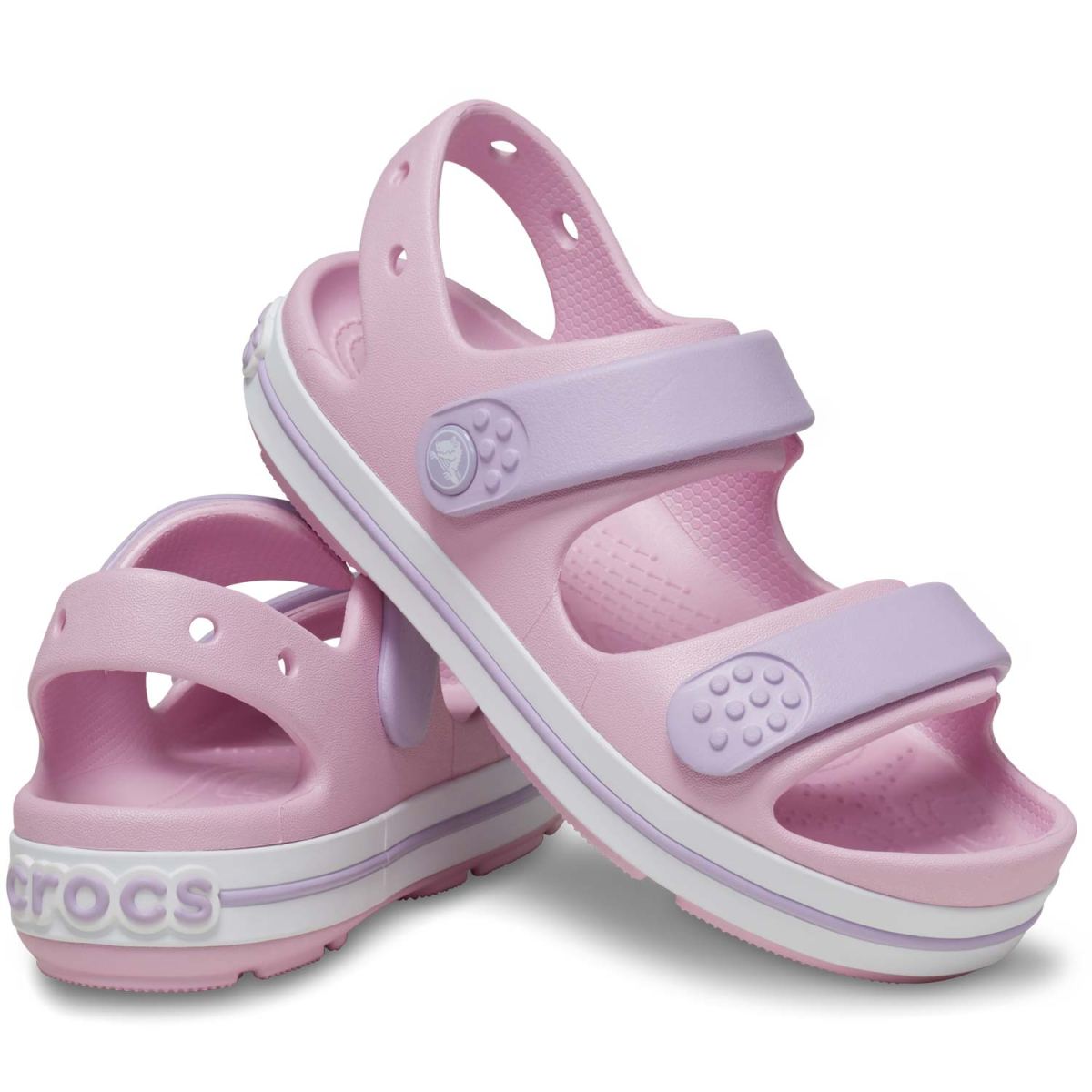 Crocs - Crocband Cruiser Sandal Toddler - Mädchen Aqua-Sandale - Rosa/Lila (Ballerina/Lavender) – Bild 3