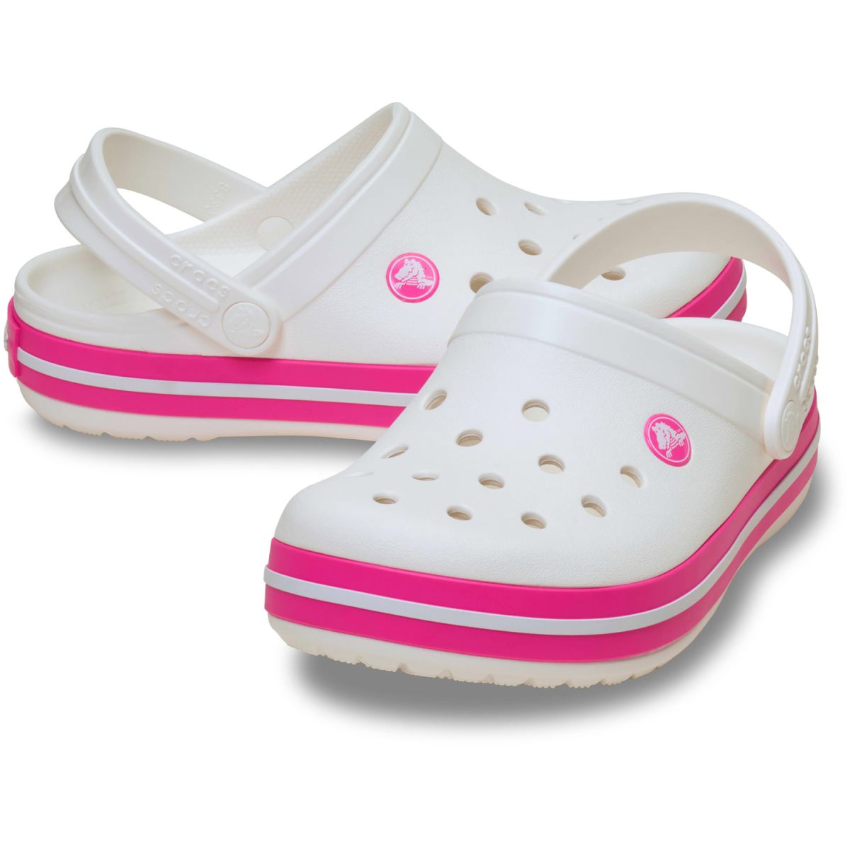 Crocs - Crocband Clog Kids - Kinder Sportive Clog-Sandalen - Weiß/Pink (White/Pink Crush) – Bild 2
