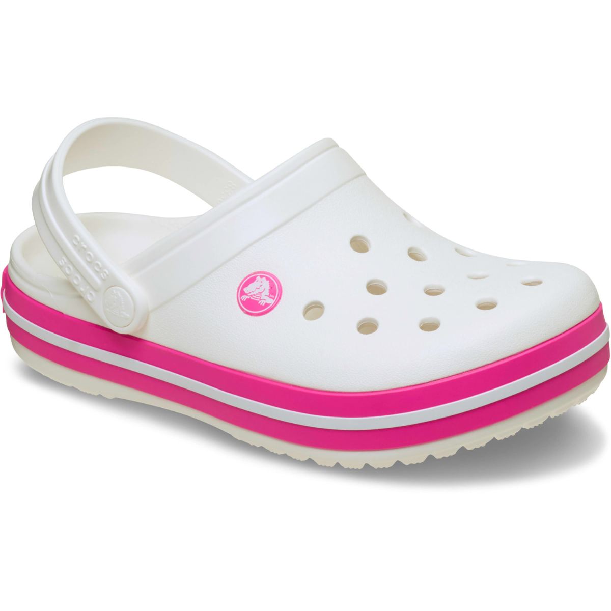 Crocs - Crocband Clog Kids - Kinder Sportive Clog-Sandalen - Weiß/Pink (White/Pink Crush) – Bild 5