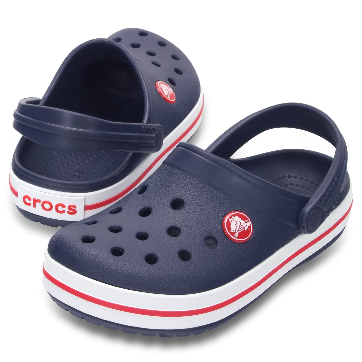 Crocs - Crocband Kids - Kinder Sportive Clog-Sandalen - Dunkelblau (Navy/Red) – Bild 2