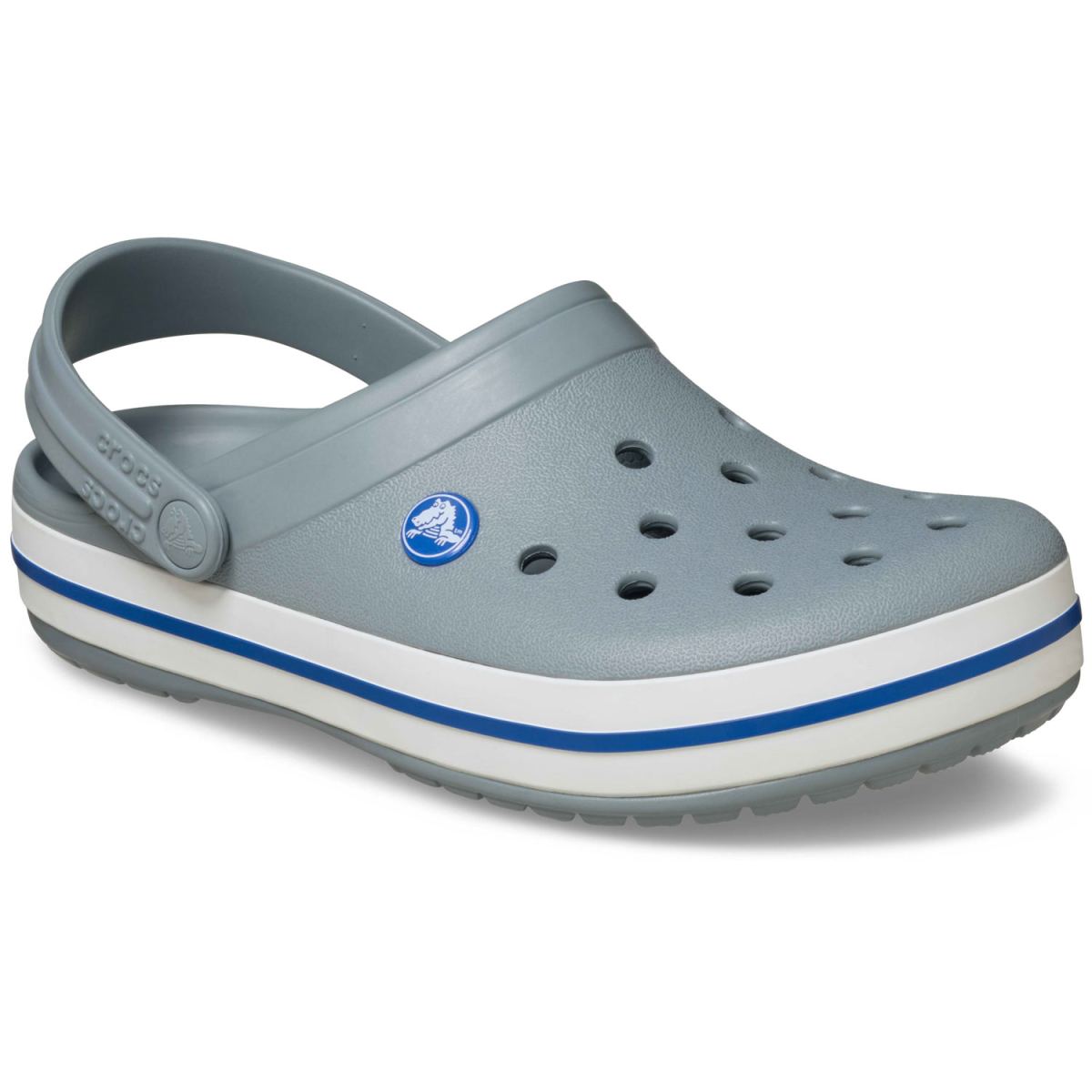 Crocs - Crocband - Unisex Sportive Clog-Sandalen - Grau/Blau (Concrete) – Bild 2