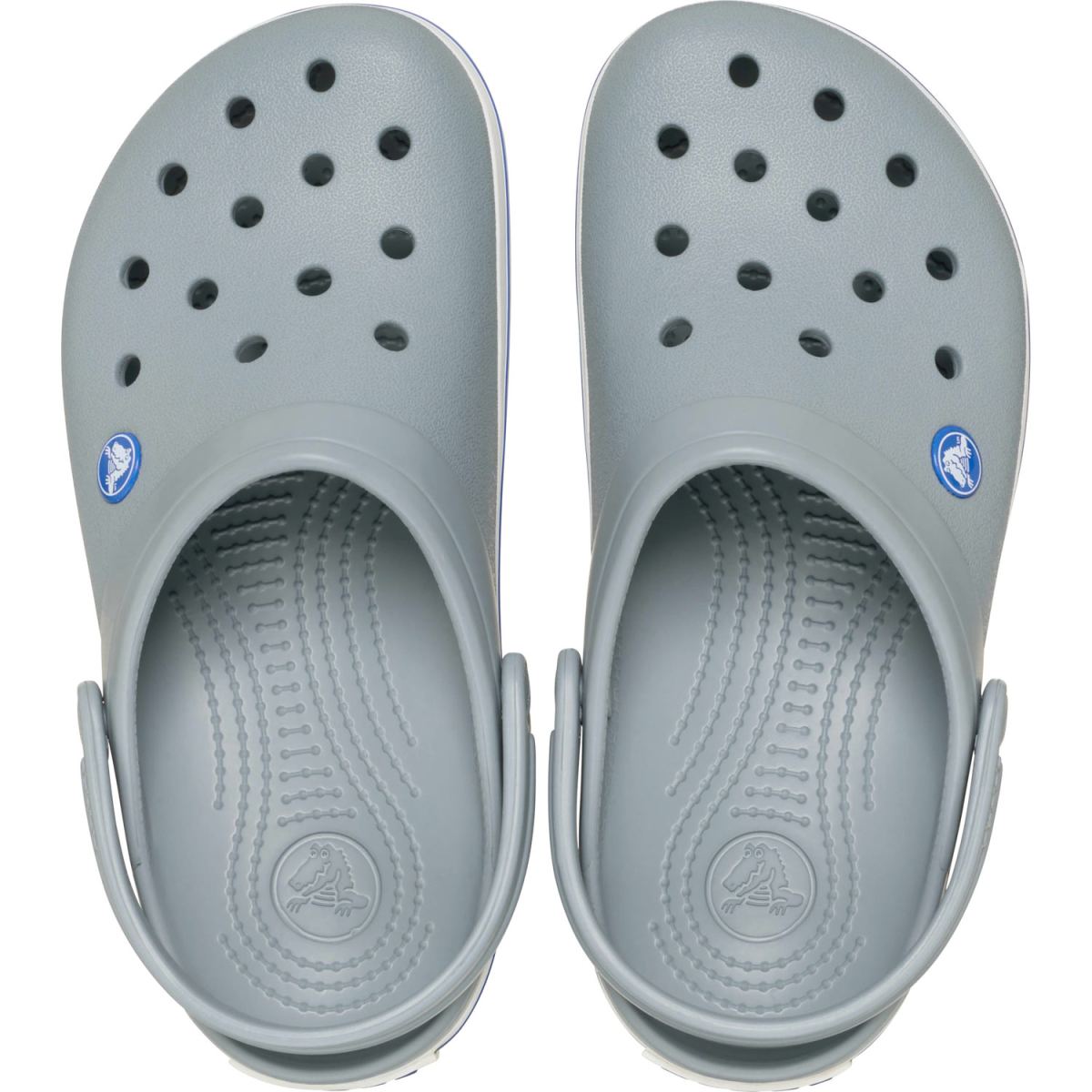 Crocs - Crocband - Unisex Sportive Clog-Sandalen - Grau/Blau (Concrete) – Bild 4