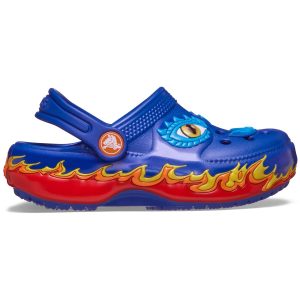 Crocs - Toddler Classic IAM Dragon Lights - Kleinkinder Clog mit LED-Lichter - Blau (Blue Bolt)