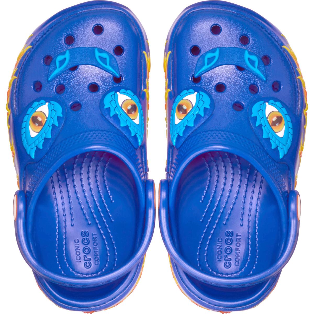 Crocs - Toddler Classic IAM Dragon Lights - Kleinkinder Clog mit LED-Lichter - Blau (Blue Bolt) – Bild 4