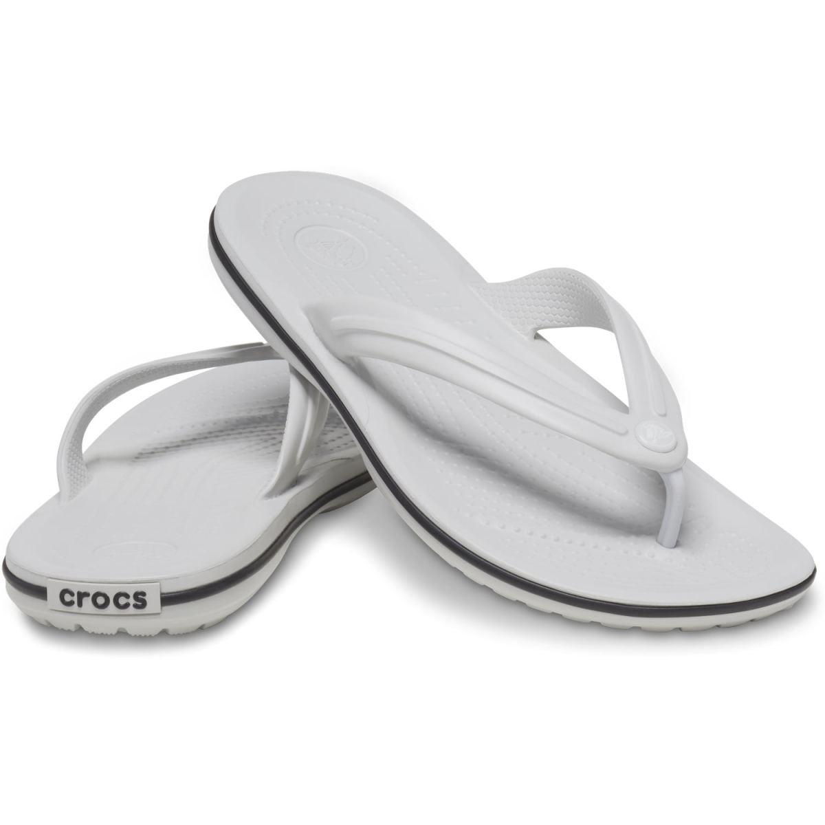Crocs - Crocband Flip - Unisex Zehenstegsandale - Hellgrau (Atmosphere) – Bild 3