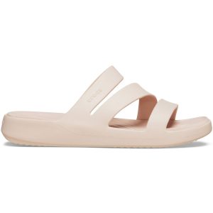 Crocs - Getaway Strappy - Damen Komfort-Pantoletten - Hellrosa (Quartz)