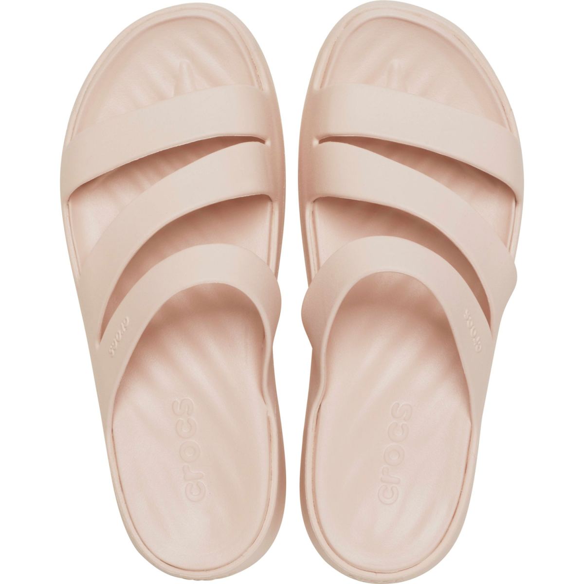 Crocs - Getaway Strappy - Damen Komfort-Pantoletten - Hellrosa (Quartz) – Bild 4