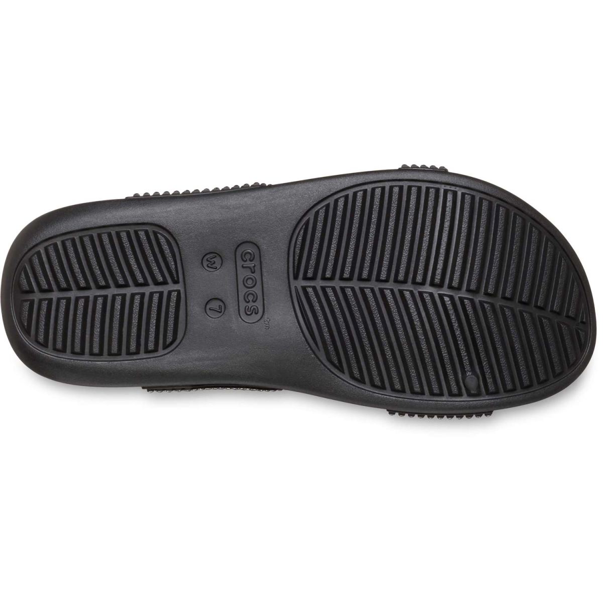Crocs - Getaway Gems Strappy - Damen Komfort-Pantoletten mit Glanz - Schwarz (Black) – Bild 5