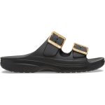 Crocs - Metallic Buckle Saturday Sandal - Damen Style-Pantoletten - Schwarz (Black)
