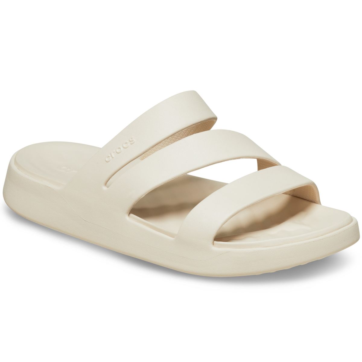 Crocs - Getaway Strappy - Damen Komfort-Pantoletten - Natur (Stucco) – Bild 2