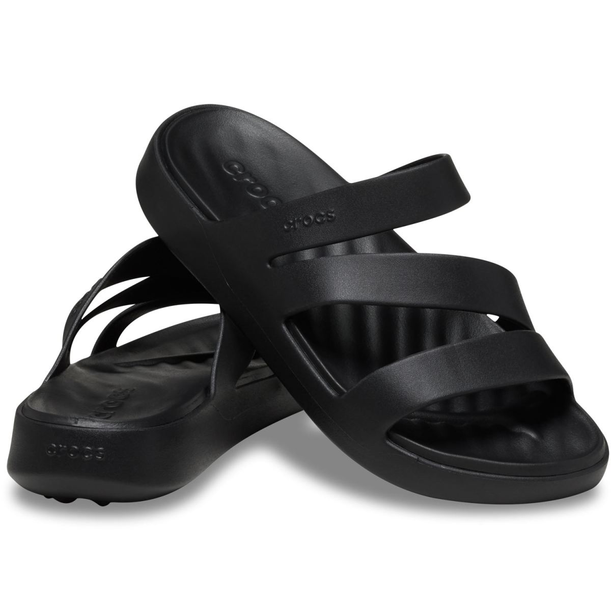 Crocs - Getaway Strappy - Damen Komfort-Pantoletten - Schwarz (Black) – Bild 3