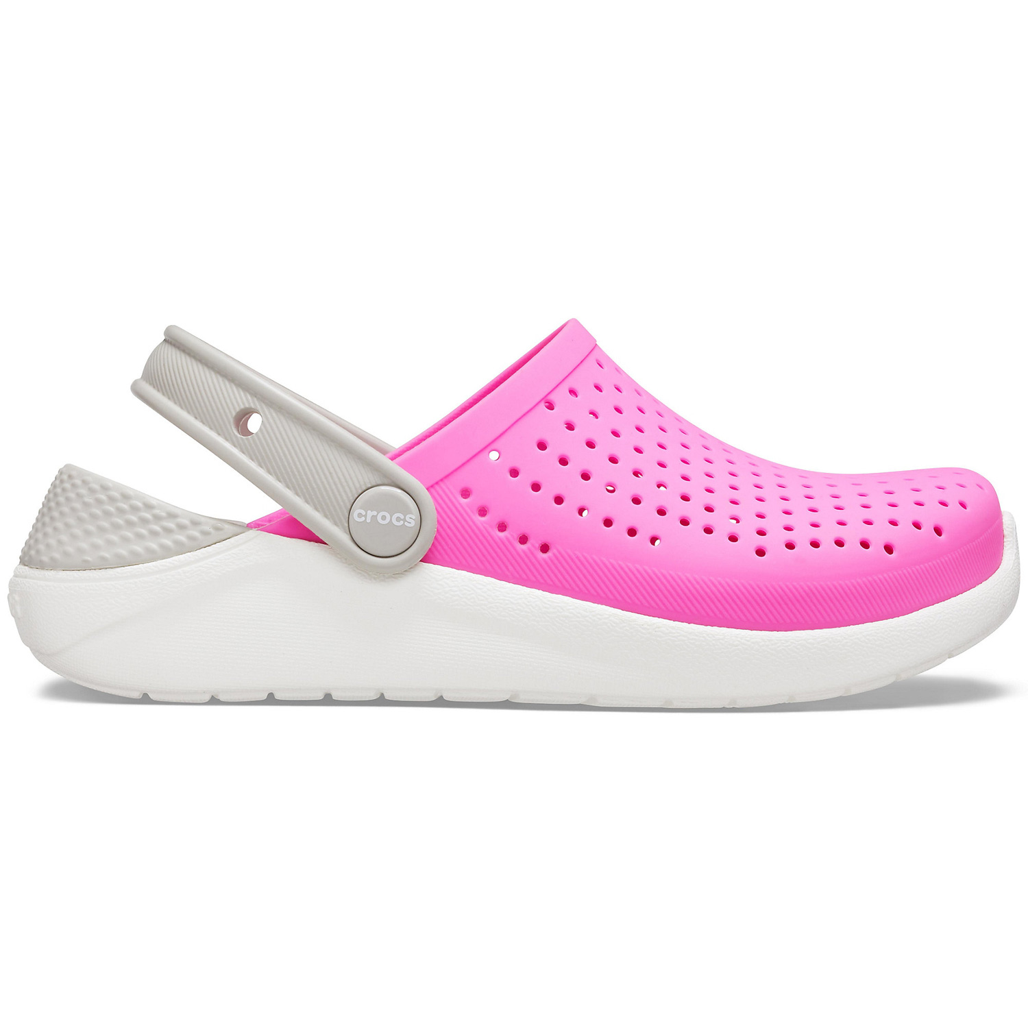 Crocs - Literide Kids - Kinder Soft Clogs - pink/weiß (electric pink/white) – Bild 2