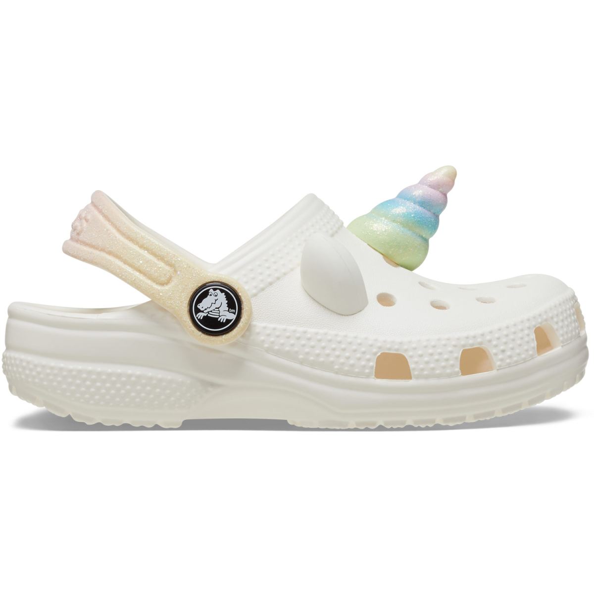 Crocs - Classic I Am Rainbow Unicorn Clog - Mädchen Sandale - Weiß (Chalk)