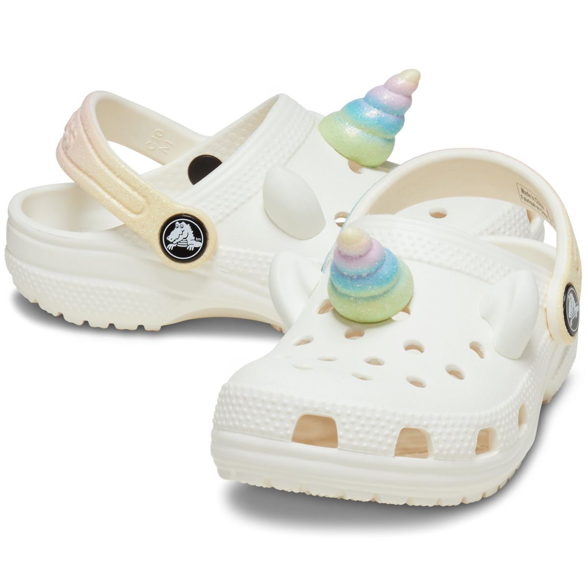 Crocs - Classic I Am Rainbow Unicorn Clog - Mädchen Sandale - Weiß (Chalk) – Bild 3