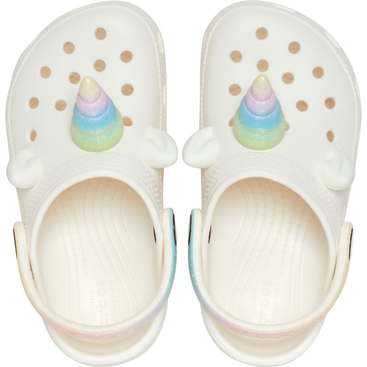 Crocs - Classic I Am Rainbow Unicorn Clog - Mädchen Sandale - Weiß (Chalk) – Bild 4