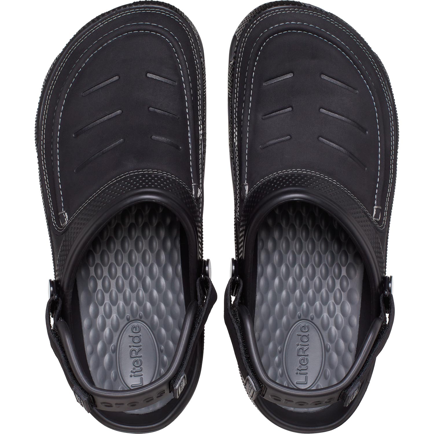Crocs - Yukon Vista II LiteRide - Herren Komfort Clog-Sandale - Schwarz (Black/Slate Grey) – Bild 3