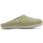Egos - Fair Trade Slipper - Unisex Wollfilz-Pantoffel - Moosgrün (Moss Green)
