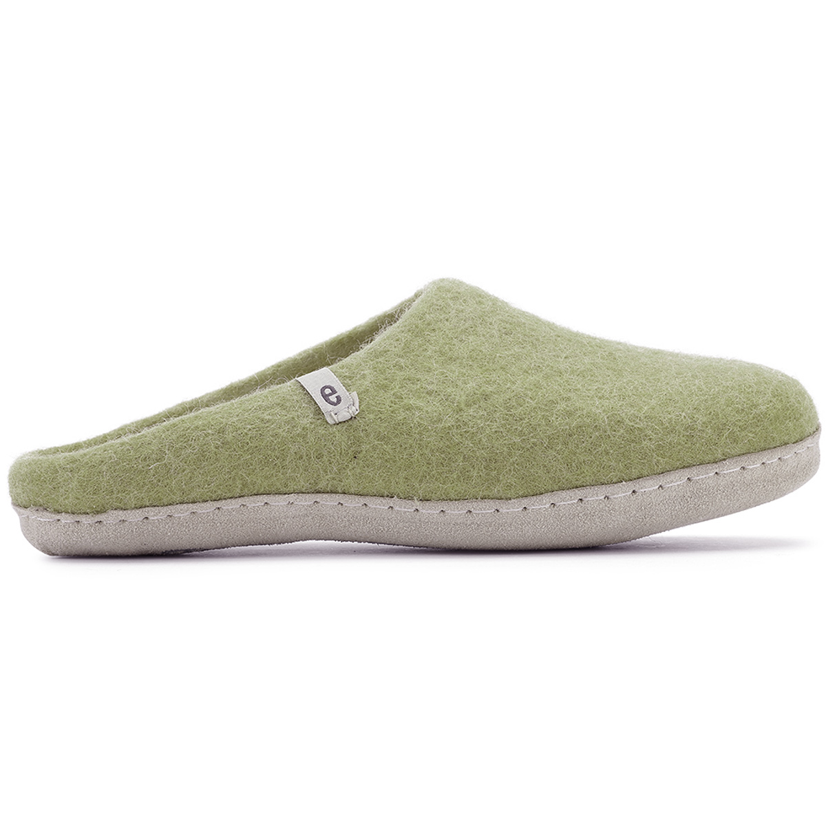 Egos - Fair Trade Slipper - Unisex Wollfilz-Pantoffel - Moosgrün (Moss Green)