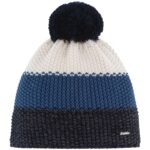 Eisbär - Star Pompon RL - Unisex Winter-Strickmütze mit Fleeceband - Nachtmeliert/Hellcobalt/Milk