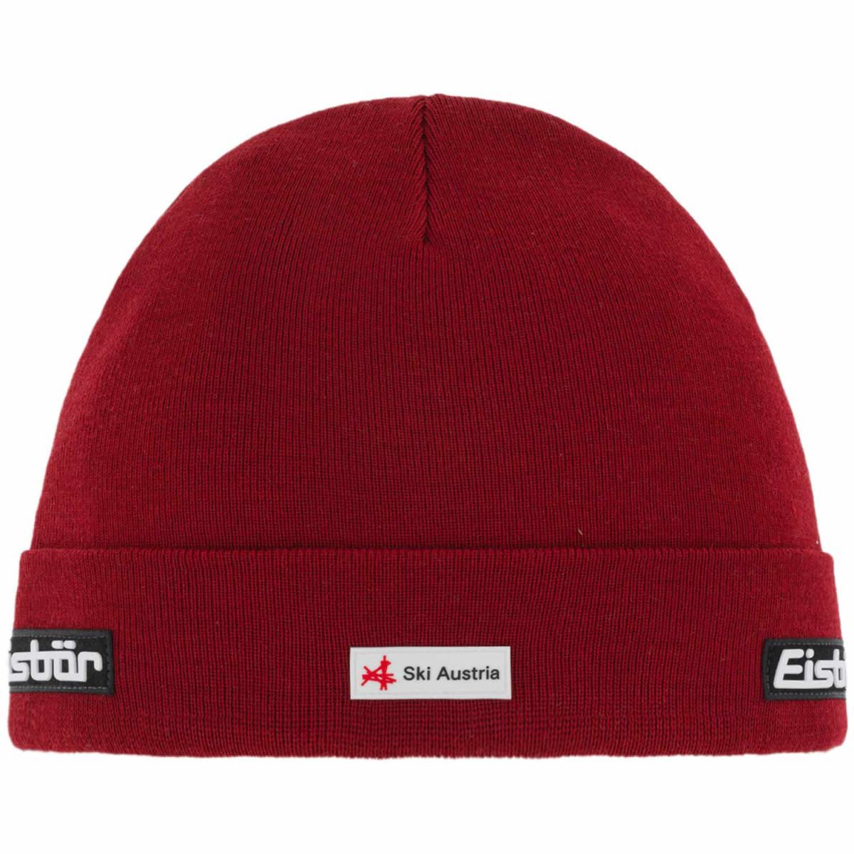 Eisbär - Renan RL SKA - Unisex Beanie mit Umschlag - Weinrot (Burgund)