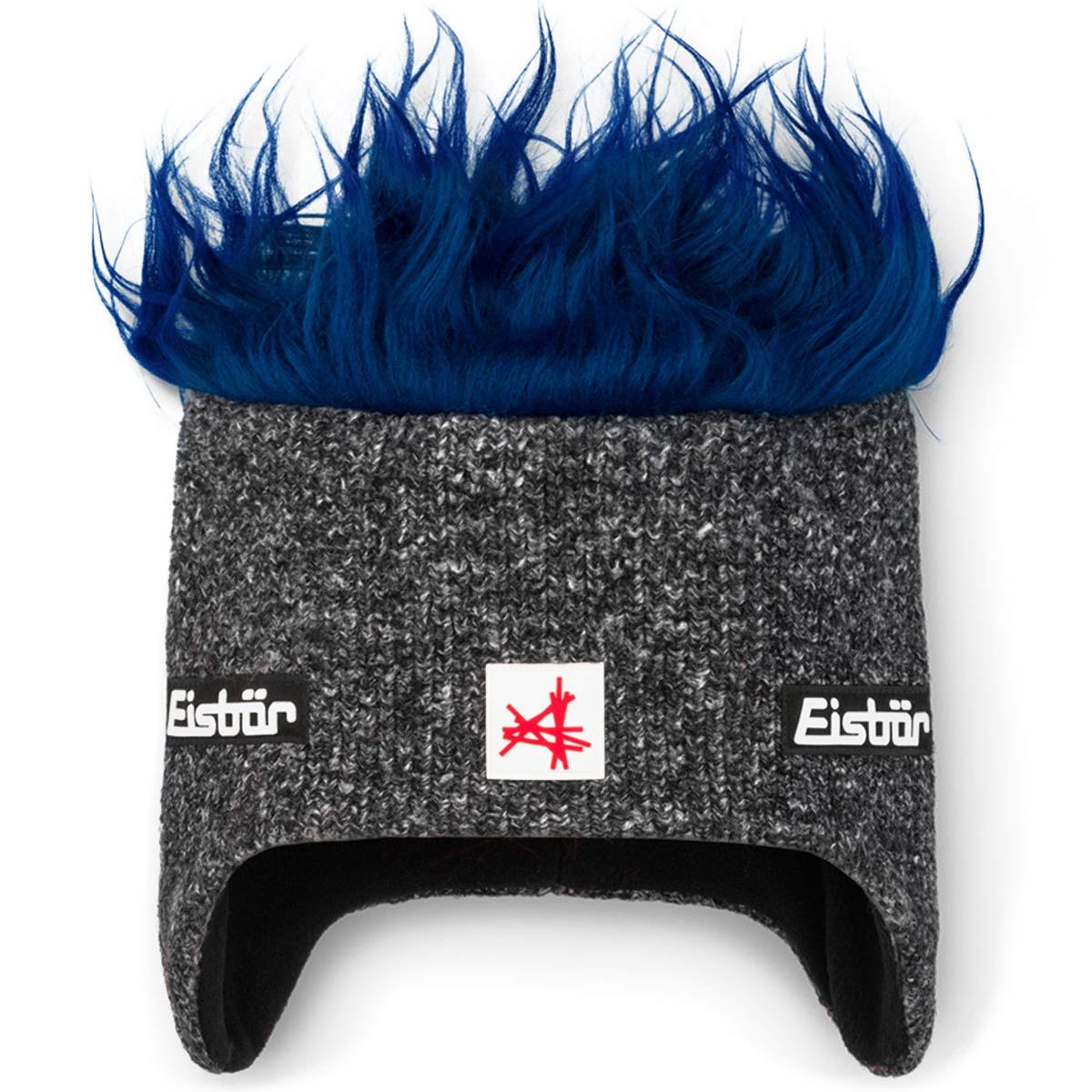 Eisbär - Cocker MÜ SA - Unisex Wuschelhaarmütze mit Fleece-Inlet - Grafit/Blau