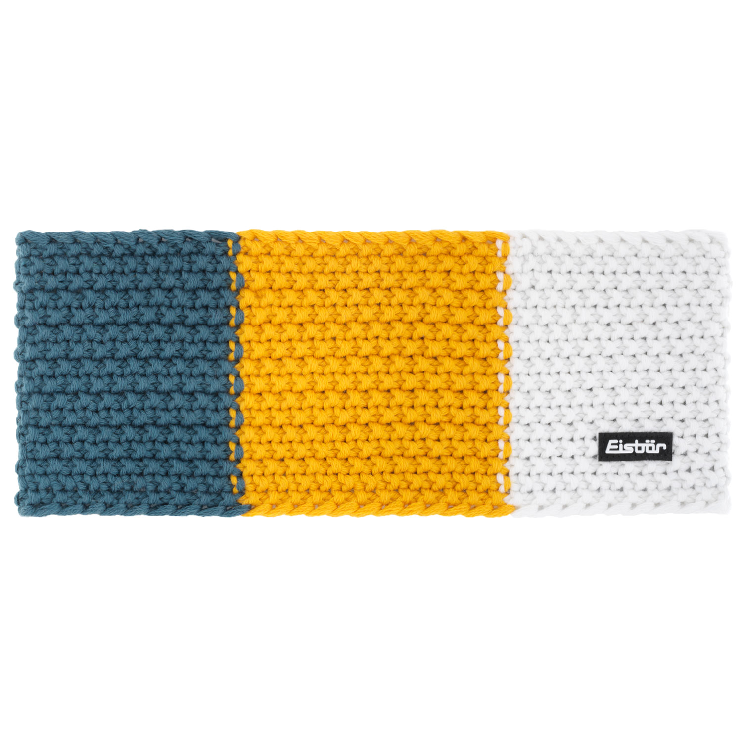 Eisbär - Jamies Flag - Unisex Winter-Stirnband - Dark Cobalt/Orange/Weiß