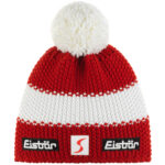Eisbär - Star Pompon SP Kids - Kinder Winter-Strickmütze - Rot/Weiß/Rot