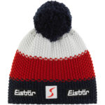Eisbär - Star Pompon SP Kids - Kinder Winter-Strickmütze - Nachtblau/Rot/Weiß
