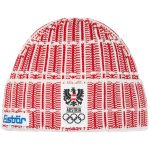 Eisbär - Milano MÜ ÖOC - Unisex Olympia Haube mit Fleeceband - Rot/Weiß