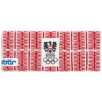 Eisbär - Milano STB ÖOC - Unisex Olympia Stirnband mit Fleeceband - Rot/Weiß