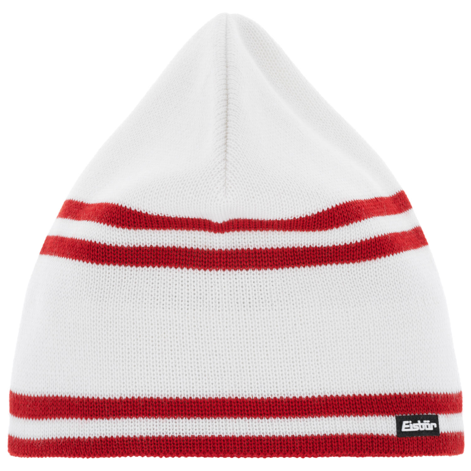 Eisbär - Noxino - Herren Feinstrick-Mütze - Rot/Weiß/Rot