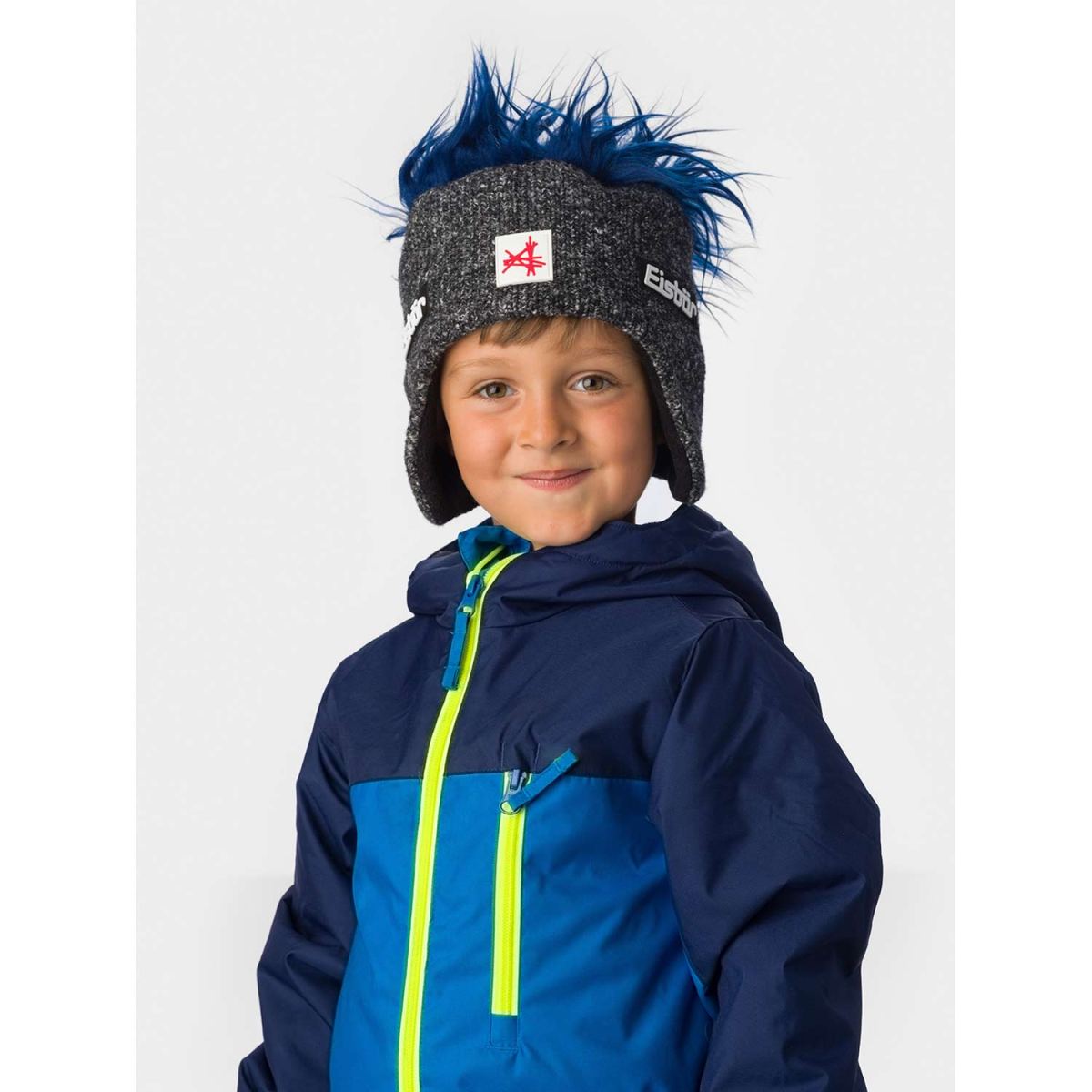 Eisbär - Penny MÜ SA Kids - Kinder Wuschelhaarmütze mit Fleece-Inlet - Grafit/Blau – Bild 3