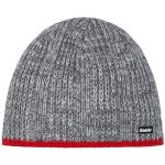 Eisbär - Rene MÜ - Herren Winter-Strickmütze mit Fleeceband - Rot/Grau (Ketchup/Graumeliert)