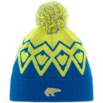 Eisbär - Ziggy OS Pompon Kids - Kinder Oversized Mütze mit Bommel - Bugatti/Yellow/Hellgrau