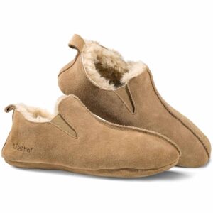 Fellhof - Aladdin - Unisex Alpaka Hausschuhe aus Lammfell - Braun