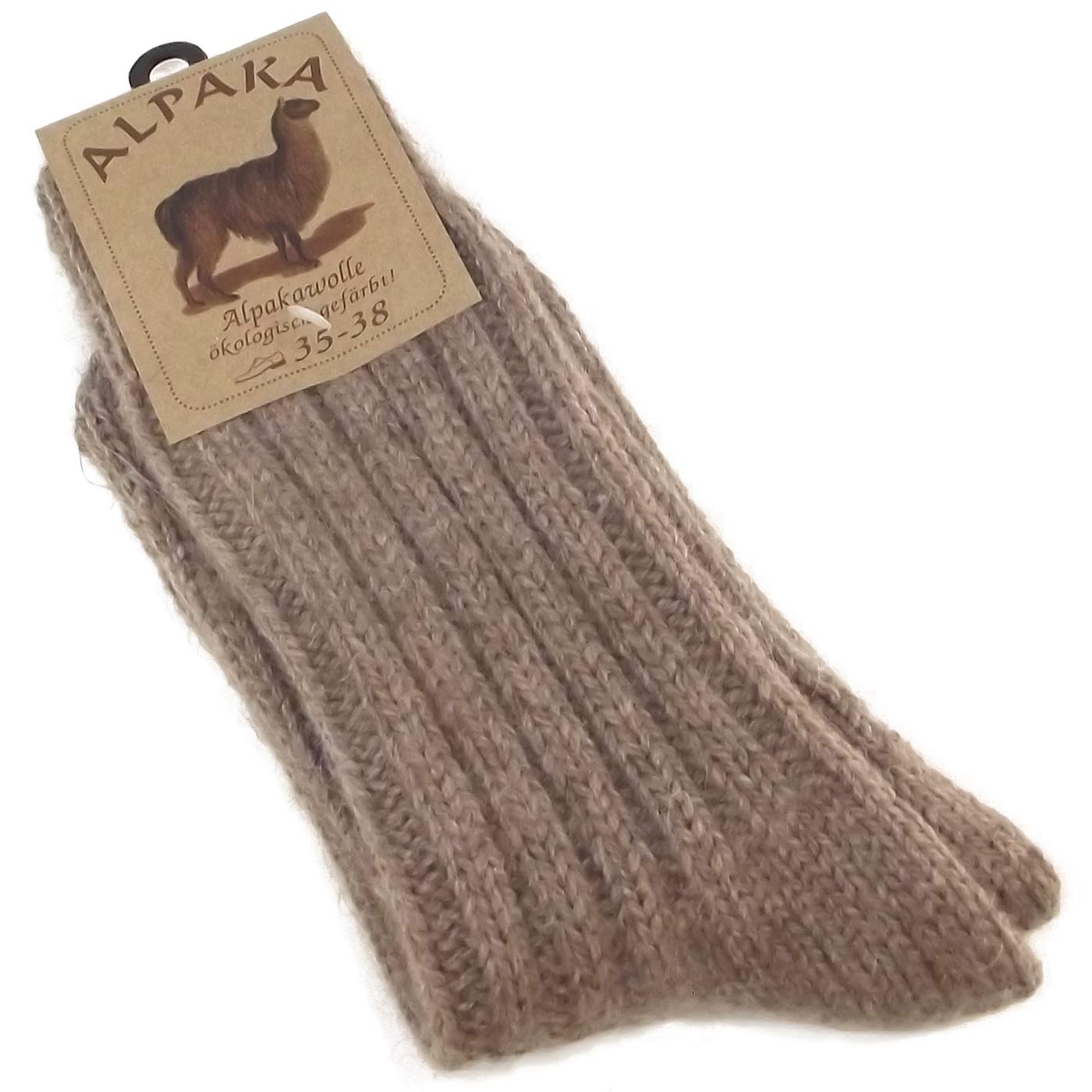 Fellhof - Alpaka - Unisex Socken Dick - hellbraun
