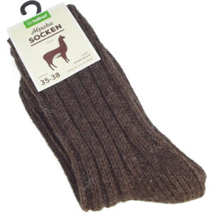 Fellhof - Alpaka - Unisex Socken Dick - dunkelbraun