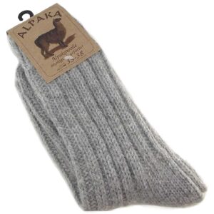 Fellhof - Alpaka - Unisex Socken Dick - grau