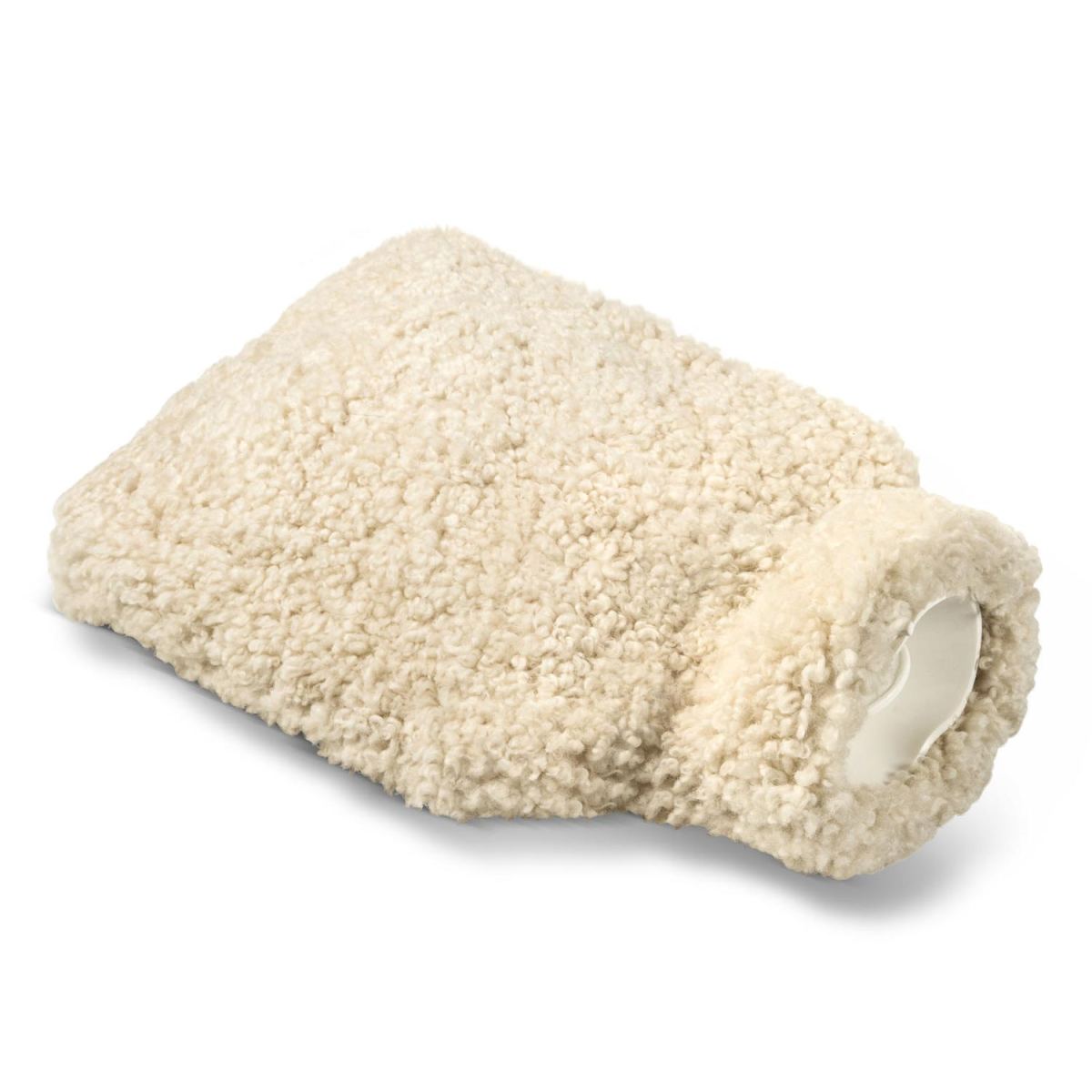 Fellhof - Wärmeflasche - mit Lammfellhülle Teddy - Beige